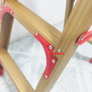 4-10 steps Golden Black Silver Wood grain color metal hinge step Ladder