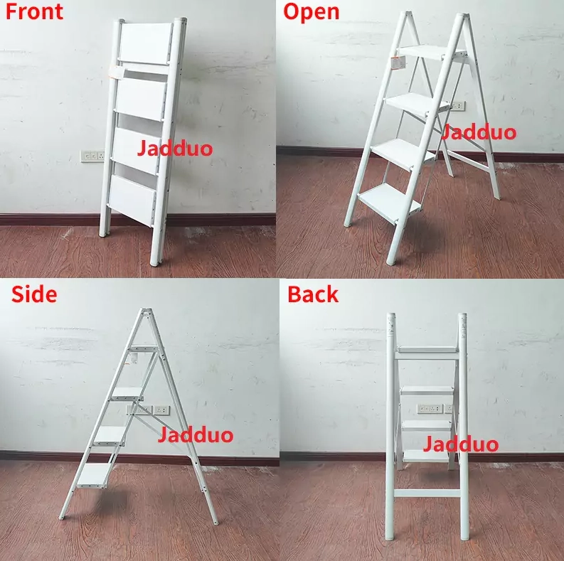 Aluminum Alloy Flower Stand Ladder White
