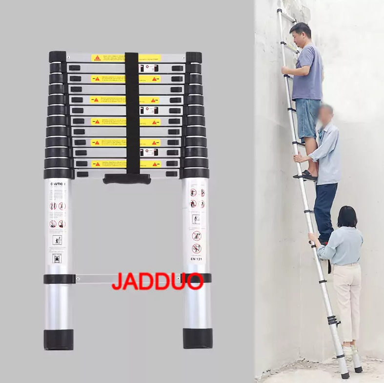 Single Telescopic Ladder Multipurpose Tools Safety Stable Folding Ladders