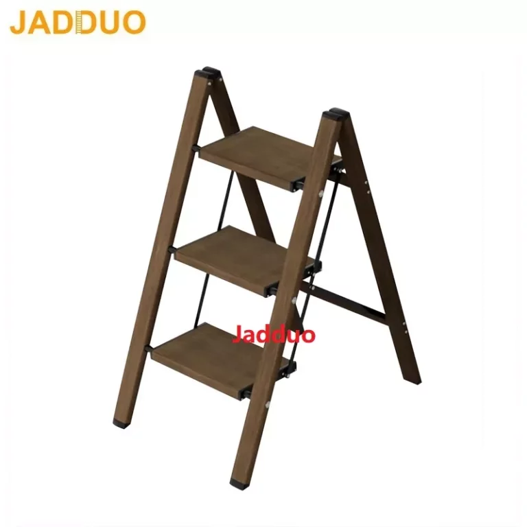 Aluminium alloy stand ladder walnut wood for domestic use load capacity 150kg