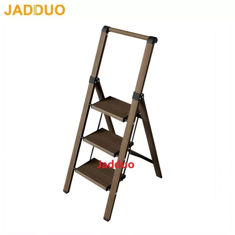 Walnut wood aluminium alloy flower stand ladder household ladder with handrails