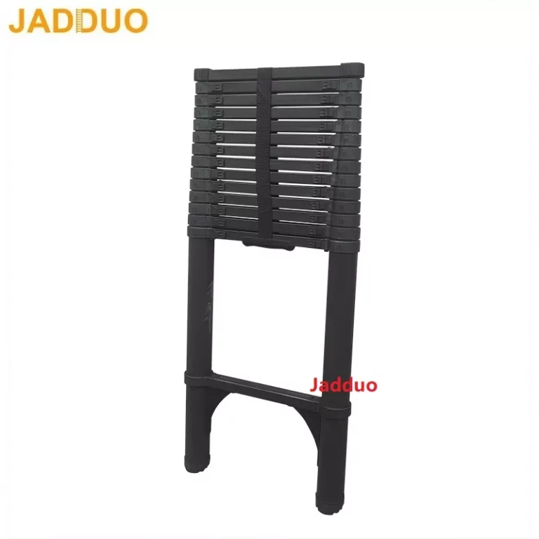 Black Metal Telescopic Ladder