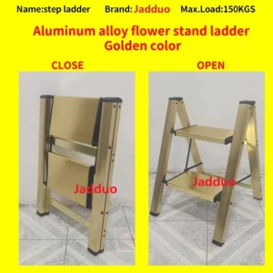 Aluminum alloy flower stand ladder Golden color