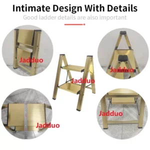 Aluminum alloy flower stand ladder Golden color