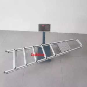 Aluminium step ladder with iron top steps