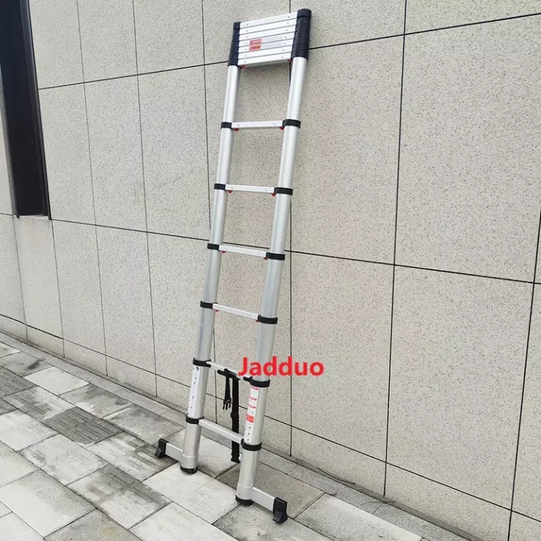 Aluminum One-Button Soft Close Telescopic Ladder with Balance Bar