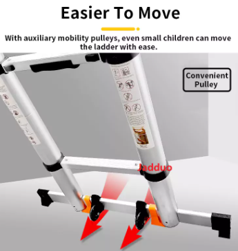 Pole Single Telescopic Ladder With Hookbalance Bar