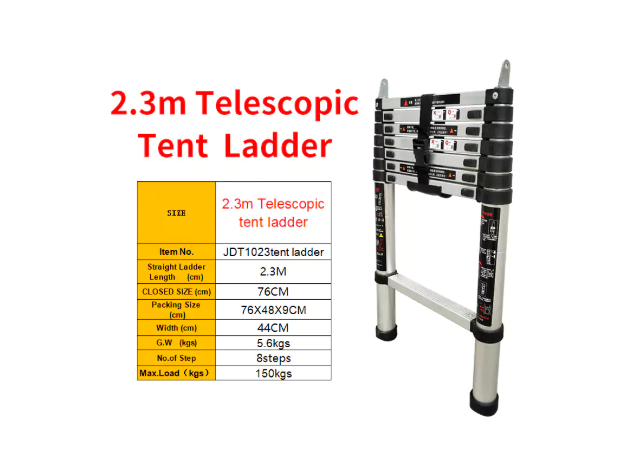 multi-button telescopic tent ladder